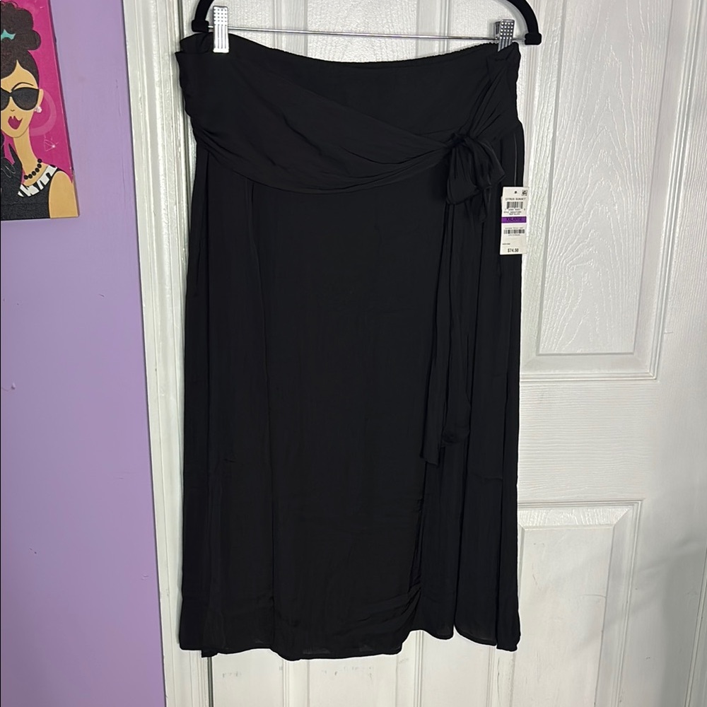 Midi Skirt with Front Tie
